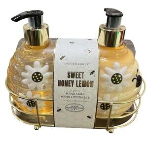 Sweet Honey Lemon Scented Hand Soap And Hand Lotion Set Brand New